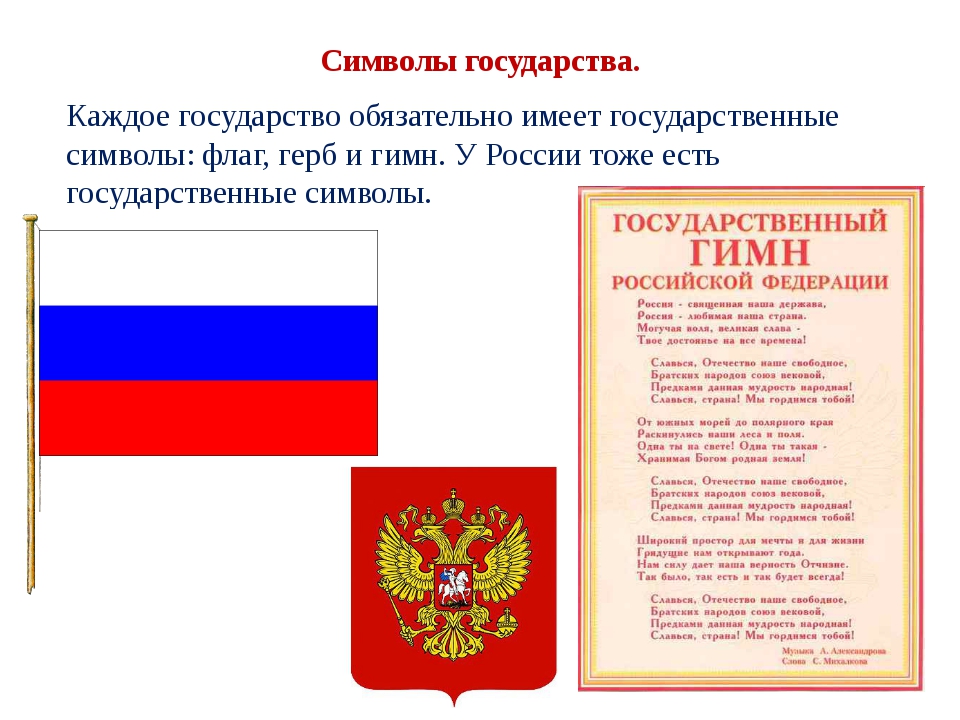 Знакомство Дошкольников С Государственными Символами России